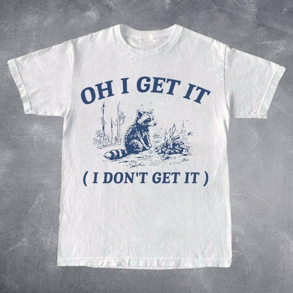 Funny Raccoon Retro Graphic T Shirt